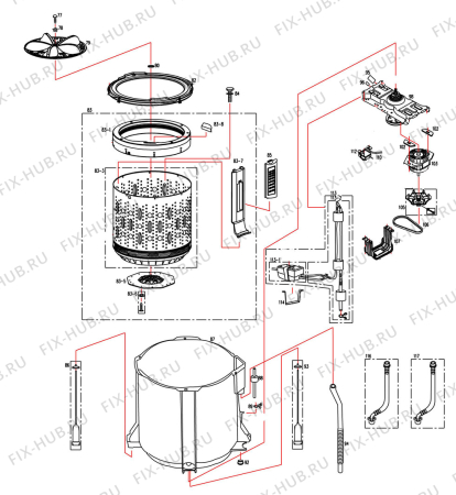 Взрыв-схема комплектующей Zanussi ZWL06812WP1 - Схема узла Functional parts